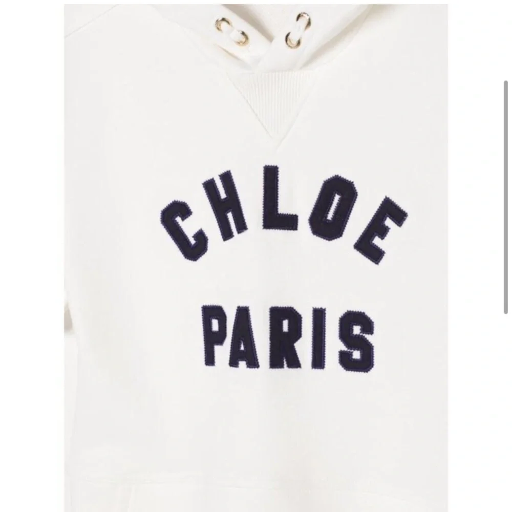 Chloe Paris White Hooded Short Sleeve Cotton Dress Sz 4T Girls